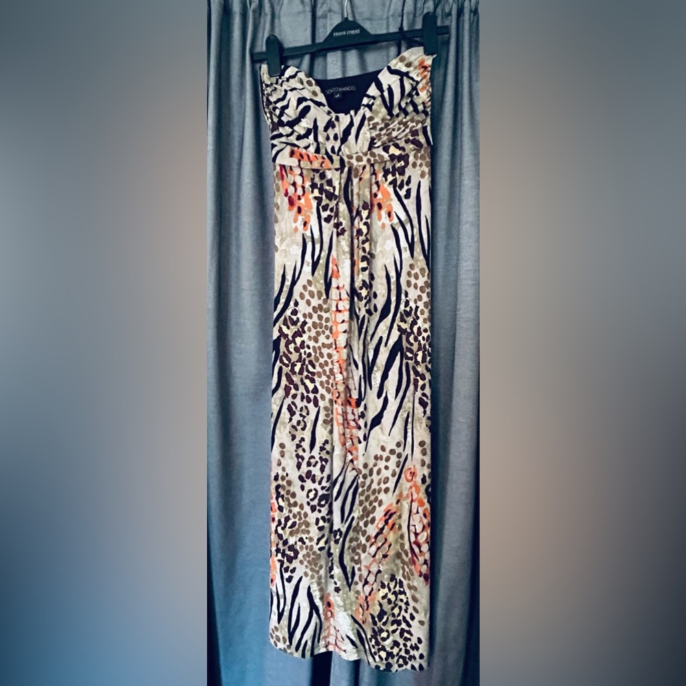 Animal Print strapless dress